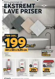 Megaflis kundeavis Side 18: Mira 4400 multicoat membran €499,00, Mira light fix grått flislim €279,00