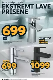 Megaflis kundeavis Side 6: Sjekk utvalget og de EKSTREMT LAVE PRISENE 699 GROHE EKSTREMT Grohe Bauloop servantarmatur