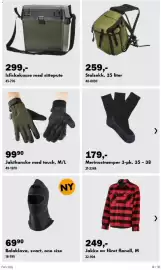 Biltema kundeavis Side 18: Isfiskekasse med sittepute €299,00, Balaklava, svart €69,90