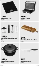 Biltema kundeavis Side 22: Skjærefjøl, akasie €249,00, Bordgrill, 1600 W €299,00