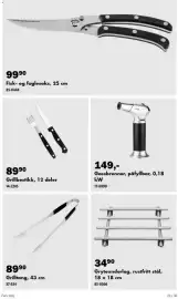 Biltema kundeavis Side 23: Grilltang, 43 cm €89,90, Grillbestikk, 12 deler €89,90