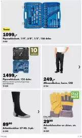 Biltema kundeavis Side 5: Biltemas pipenøkkelsett €1.499,00, Arbeidssokker €89,90
