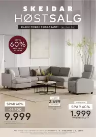 Skeidar kundeavis Side 1: SKEIDAR HØSTSALG BLACK FRIDAY PRISGARANTI - les mer her OPPTIL 60% MØBLER OG INTERIØR SPAR 60%