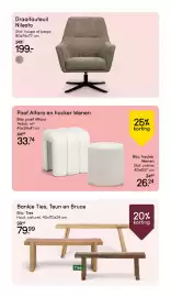 Leen Bakker folder week 44 Pagina 11: Bankje Ties €79,99, Poef Alfaro en hocker Wenen €33,74