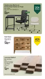 Leen Bakker folder week 44 Pagina 19: Kast Dean €149,40, Hoekbureau Berlijn en bureaustoel Kalmar en Hugo €59,99