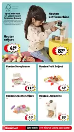 Kruidvat folder | Speelgoed Pagina 10: Houten Fruit Snijset €4,99, Houten IJsmachine €8,99