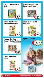 Kruidvat folder | Speelgoed Pagina 13: Chicco 2-in-1 Sort & Beat Cube €5,99, Playgro clip clop sensory garden activity €12,99