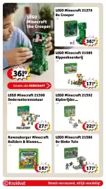 Kruidvat folder | Speelgoed Pagina 21: Lego minecraft kippenboerderij €17,99, LEGO Minecraft Kipberijder €22,99