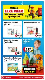 Kruidvat folder | Speelgoed Pagina 23: Magnetics magnetic pipeline set €12,99, Magnetics magnetic stick set €19,99