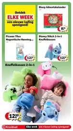 Kruidvat folder | Speelgoed Pagina 24: Disney Stitch 2-in-1 Knuffelkussen €12,99, Picasso Tiles Magnetische Nanoteg €12,99