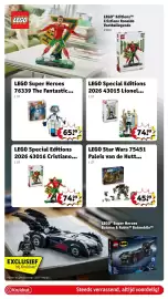 Kruidvat folder | Speelgoed Pagina 36: Lego special editions 2026 43015 lionel €74,99, Lego super heroes the fantastic €65,99