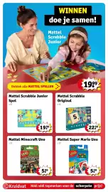 Kruidvat folder | Speelgoed Pagina 40: Mattel Scrabble Original €22,99, Mattel Super Mario Uno €5,99