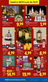Lidl folder week 45 Pagina 25: Raamafbeelding met ledlicht €1,99, Houten leddecoratiehuis €9,99