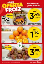 Folleto FROIZ semana 44 Página 1: Origen - cacisana €3,99, Delta - naranja €1,79