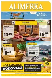 Folleto Alimerka semana 44 Página 1: Lubina de crianza €5,45, Asturiana - filete de anojo €16,95