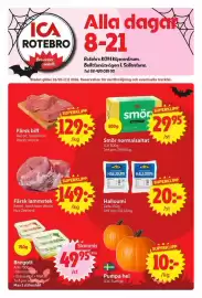 Nya Pulsen reklamblad vecka 44 Sida 1: Färsk lammstek €149,00, Zeta Halloumi €20,00