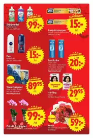 Nya Pulsen reklamblad vecka 44 Sida 15: Grite toalettpapper €89,95, Orkidé 2 stänglad €22,00