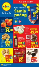 Lidl reklamblad vecka 45 Sida 1: Favorina Marsipan-limpa €30,00, Klementiner €24,90