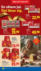 Lidl reklamblad vecka 45 Sida 10: Favorina Panettone/pandoro €89,90, Favorina minipandoro/minipanettone €19,90