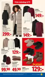 Lidl reklamblad vecka 45 Sida 17: Esmara Tofflor/vinterskor €129,00, Esmara stickad polotröja €129,00