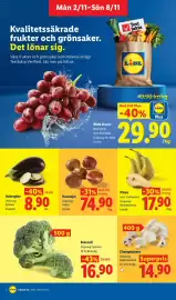 Lidl reklamblad vecka 45 Sida 2: Kastanjer €74,90, Päron €17,90