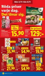 Lidl reklamblad vecka 45 Sida 6: Matriket Färska köttbullar €19,90, Matriket grillkorv €54,90