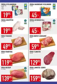 Matdax reklamblad vecka 44 Sida 10: Färsk flankstek €129,95, Kronfågel kycklingorgan €19,95