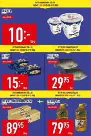 Matdax reklamblad vecka 44 Sida 6: Arla smör normalsaltat €89,95, Solrosolja €79,95