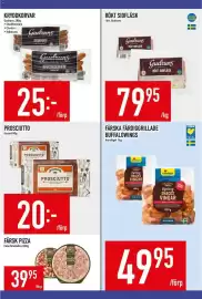 Matdax reklamblad vecka 44 Sida 8: Gudruns kryddkorvar €25,00, Gudruns rökt sidfläsk €79,95