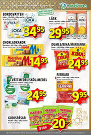 Matvärlden Tensta reklamblad vecka 44 Sida 8: Marabou chokladkakor €14,95, Fazer kina snacks €24,95