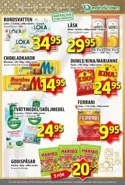 Matvärlden Tensta reklamblad vecka 44 Sida 8: Marabou chokladkakor €14,95, Fazer kina snacks €24,95