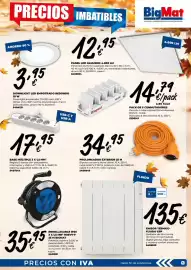 Catálogo BigMat Página 5: Base múltiple 3 x 1,5 mm² €17,95, BigMat enrollacable ip20 €35,95
