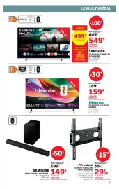 Catalogue Super U | Multimédia page 3: SAMSUNG BARRE DE SON + CAISSON 2.1 €149,00, Hisense TÉLÉVISEUR 32" LED HD €159,00