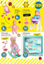 Catalogue TEDi page 17: SPIELSET €15,00, Coffret poupée €10,00