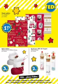 Catalogue TEDi page 23: Botte cadeau €3,00, Papier cadeau €1,55