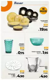Volantino Ipercoop Radenza Pagina 55: Brocca in vetro Aura RCR €4,90, Servizio piatti giallo/marrone €19,95