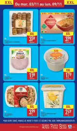 Catalogue ALDI semaine 45 page 17: Marsigny Jambon cuit €1,59, Daylicious Houmous XXL €1,79