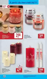 Catalogue ALDI semaine 45 page 34: HOME CREATION BOUGIES EN CIRE À LED €4,99, HOME CREATION BOUGIE DE NOËL €2,99