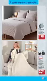 Catalogue ALDI semaine 45 page 35: AMBIAINO COUVERTURE CHAUFFANTE ÉLECTRIQUE €34,99, NOVITESSE PARURE DE LIT €17,99