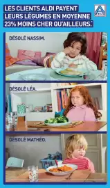 Catalogue ALDI semaine 45 page 4: LES CLIENTS ALDI PAYENT LEURS LÉGUMES EN MOYENNE 23% MOINS CHER QU'AILLEURS.* DÉSOLÉ
