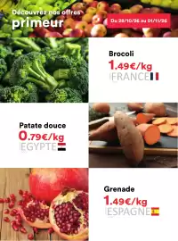 Catalogue Hmarket semaine 44 page 3: Découvrez nos offres primeur Patate douce 0.79€/kg EGYPTE n°215 Du 28/10/26 au 01/11/26