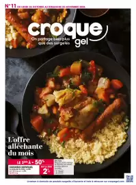 Catalogue Croque Gel page 1: N°11 DU LUNDI 26 OCTOBRE AU DIMANCHE 22 NOVEMBRE 2026 croque On partage bien plus que des