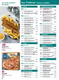 Catalogue Croque Gel page 10: La vraie saucisse du Nord Mon Traiteur Gamme complète • Apéritif ■■■ À cuire • Coquilles