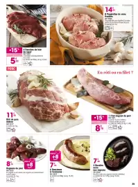 Catalogue Croque Gel page 25: Paupiettes de veau ficelées €14,35, Saucisses à l'ancienne €7,95