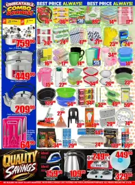 Three Star Cash and Carry catalogue Page 10: Price's Candles Lighthouse White €29,99, Cut Price Basin €54,99