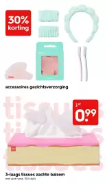 HEMA Flugblatt woche 44 Seite 13: 3-laags tissues zachte balsem €0,99, Accessoires gezichtsverzorging