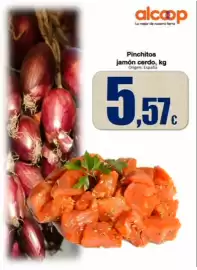 Folleto Super Alcoop semana 44 Página 8: Origen - pinchitos jamon cerdo €5,57