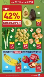 ALDI folder week 45 Pagina 3: TOT ma 02/11 -zat 07/11 42% GOEDKOPER XXL Avocado XXL los, oorsprong: Dominicaanse Republiek