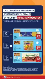 ALDI folder week 45 Pagina 6: CHALLENGE: DOE IN NOVEMBER JE BOODSCHAPPEN BIJ ALDI EN KRIJG TOT 3 GRATIS PRODUCTEN! VAKER BIJ