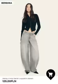 Bershka gazetka tydzień 44 Strona 4: Jeansy o kroju barrel z wysokim stanem Bershka €129,00